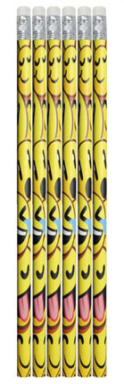 6 Happy Face Pencils