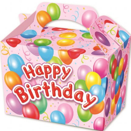 10 Pink Happy Birthday Lunch Boxes