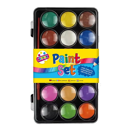 18 Colour Paint Box & Paint Brush