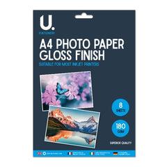 8 Gloss A4 Photo Paper Sheets