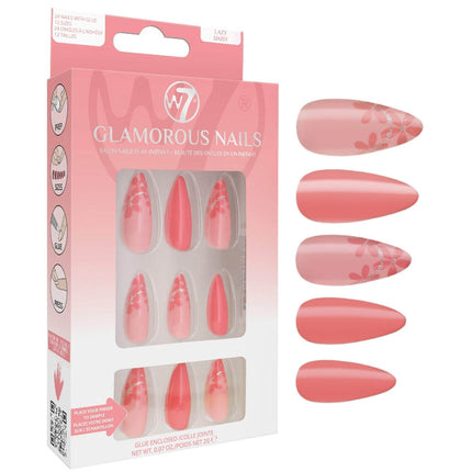 W7 Lazy Daisy Glamorous False Nails