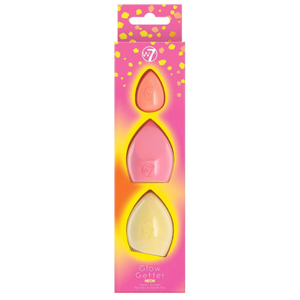 W7 Glow Getter Neon Beauty Sponge Trio