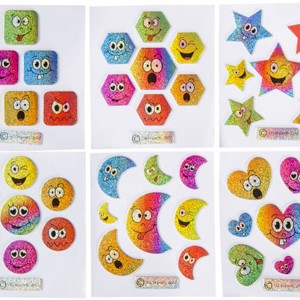 Emotions Metallic Shiny Sticker Sheet