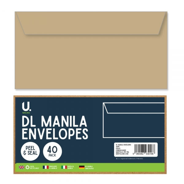 40 Manila DL Envelopes
