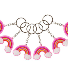 6 Rainbow Keychains