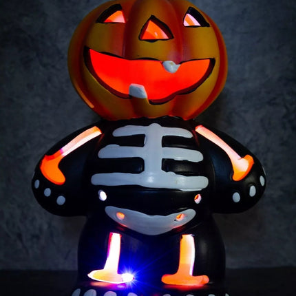 2 Flashing LED Halloween Skeletons