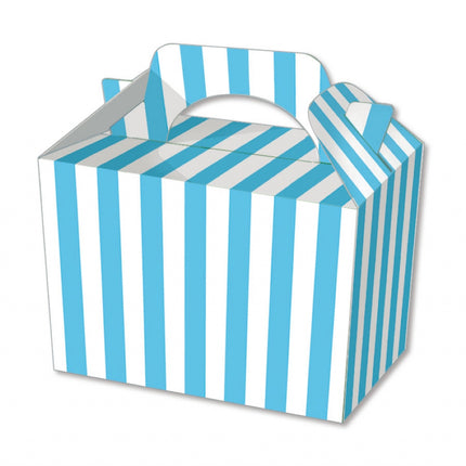 10 Blue Stripe Lunch Boxes