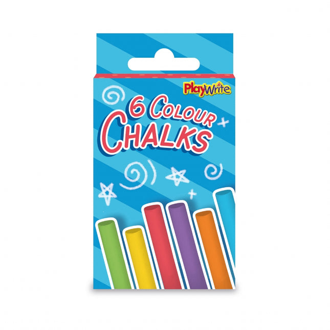 6 Small Coloured Chalks