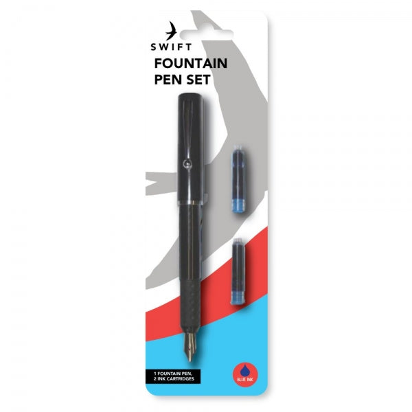 Blue Ink Fountain Pen Set