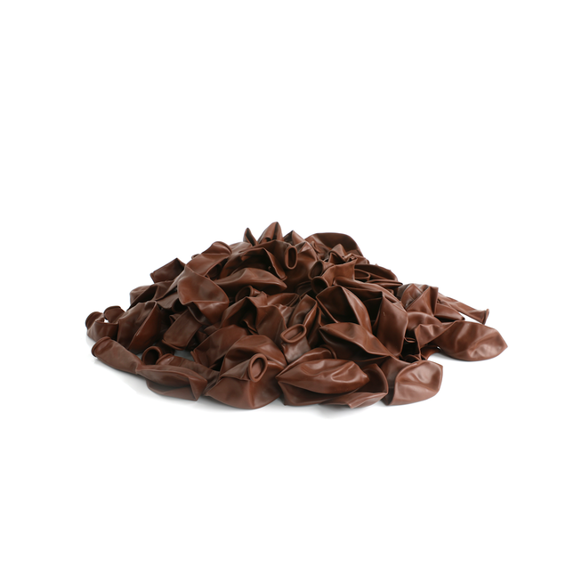 100 Pearlised Brown 7" Latex Balloons