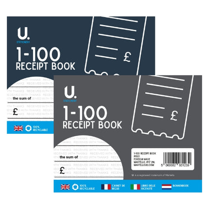 1-100 Receipt Book