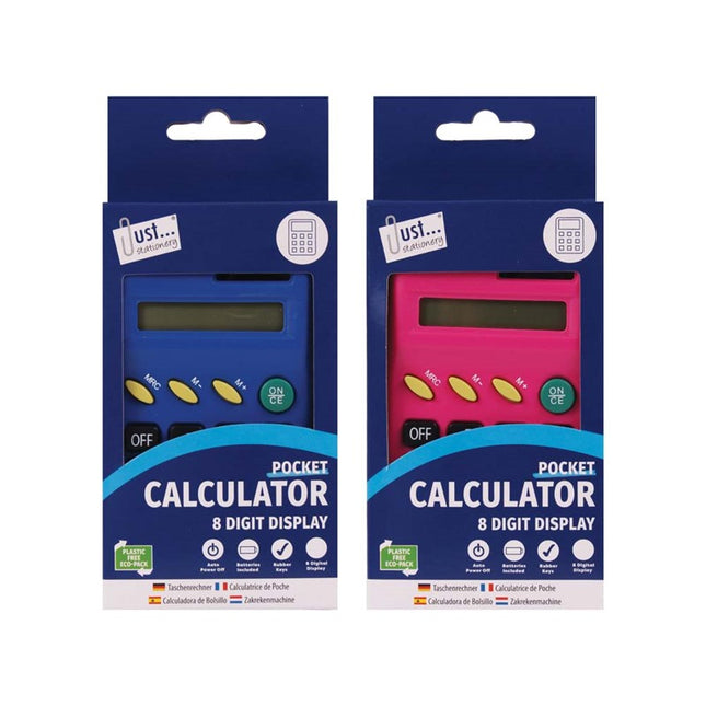 Coloured Pocket Calculator (Assorted)