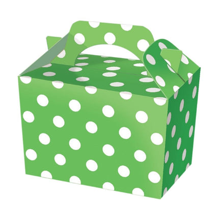 10 Green Polka Dot Lunch Boxes