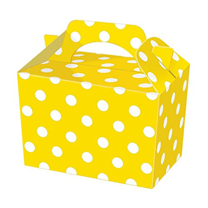 10 Yellow Polka Dot Lunch Boxes