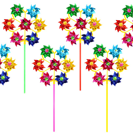 Large Foil Windmills - 6 Pack