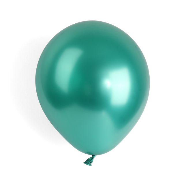 100 Metallic Green 7" Latex Balloons