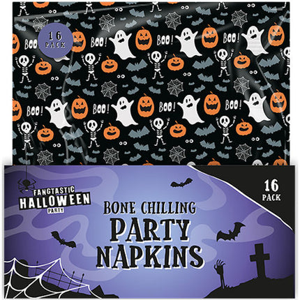 16 Halloween Printed Napkins