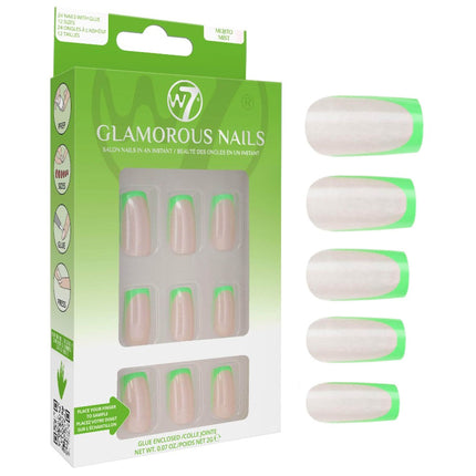 W7 Mojito Mist Glamorous False Nails