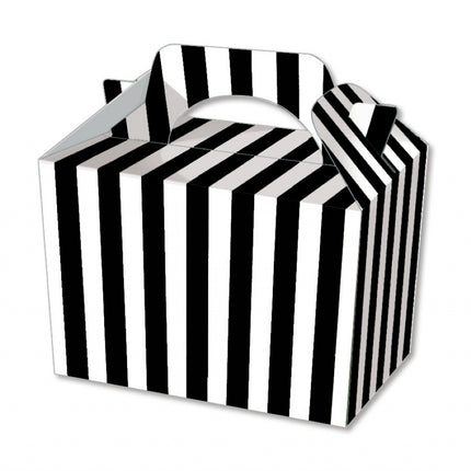10 Black Stripe Lunch Boxes