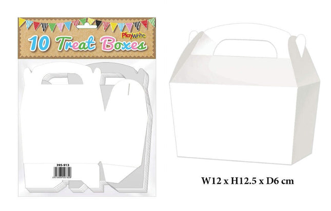 10 White Treat Boxes