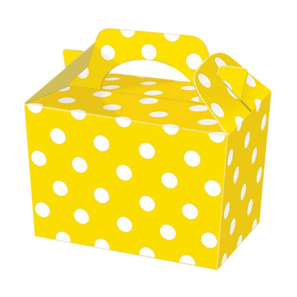 10 Yellow Polka Dot Lunch Boxes