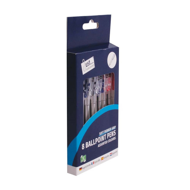 8 Retractable Ballpoint Pens