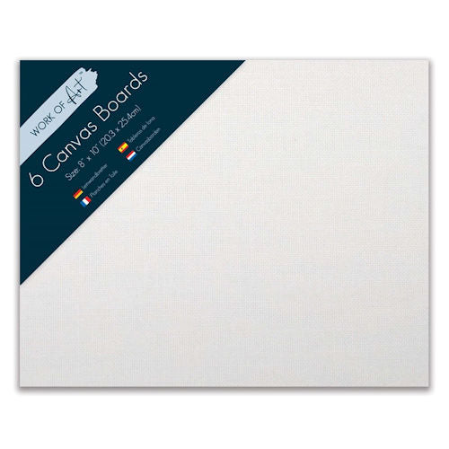 6 Canvas 8" X 10" Boards