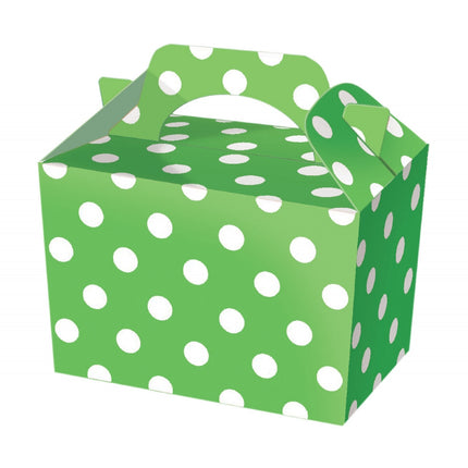 10 Green Polka Dot Lunch Boxes
