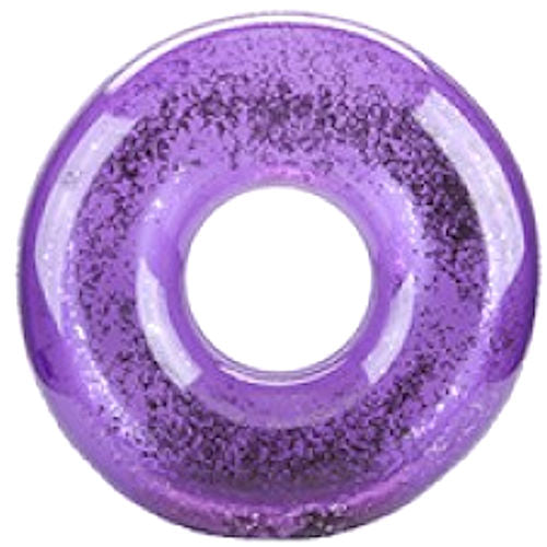 Inflatable Purple Glitter Filled 24" Swim Ring