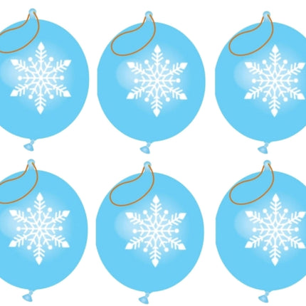 Snowflake Punch Balloons - 6 Pack