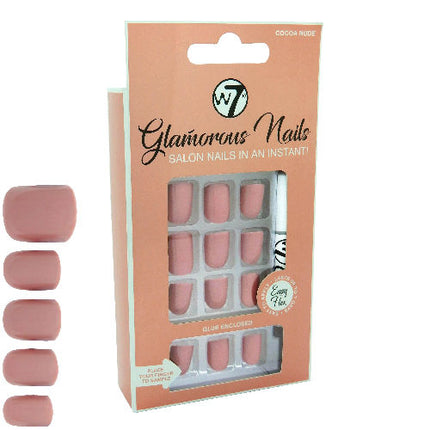 W7 Cocoa Nude Glamorous False Nails