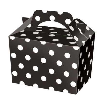 10 Black Polka Dot Lunch Boxes
