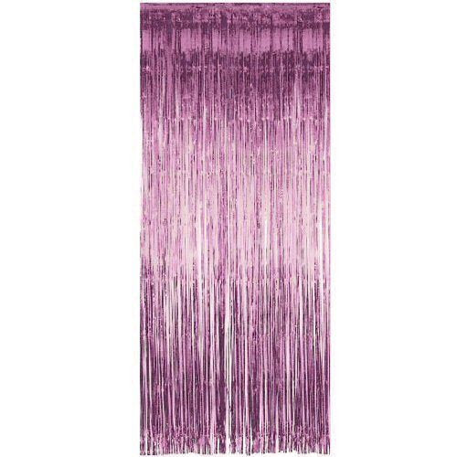 Baby Pink Foil Door Curtain