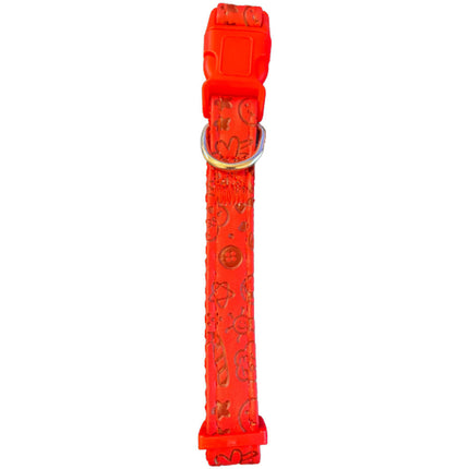 Red Patterned Dog Collar