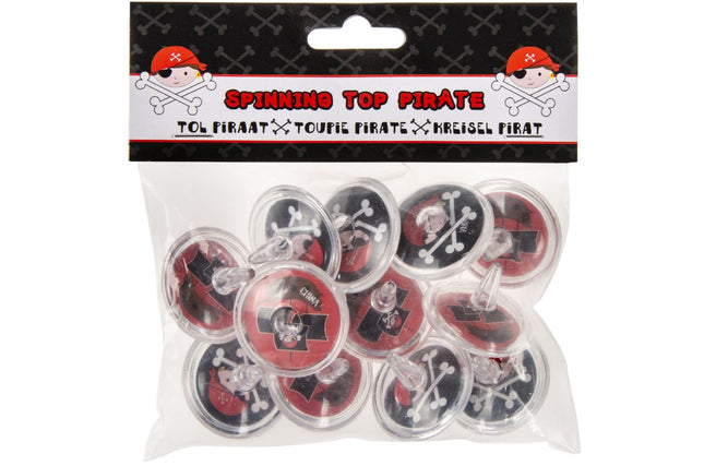 12 Pirate Spinning Tops