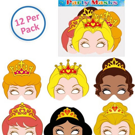 12 Cardboard Princess Masks