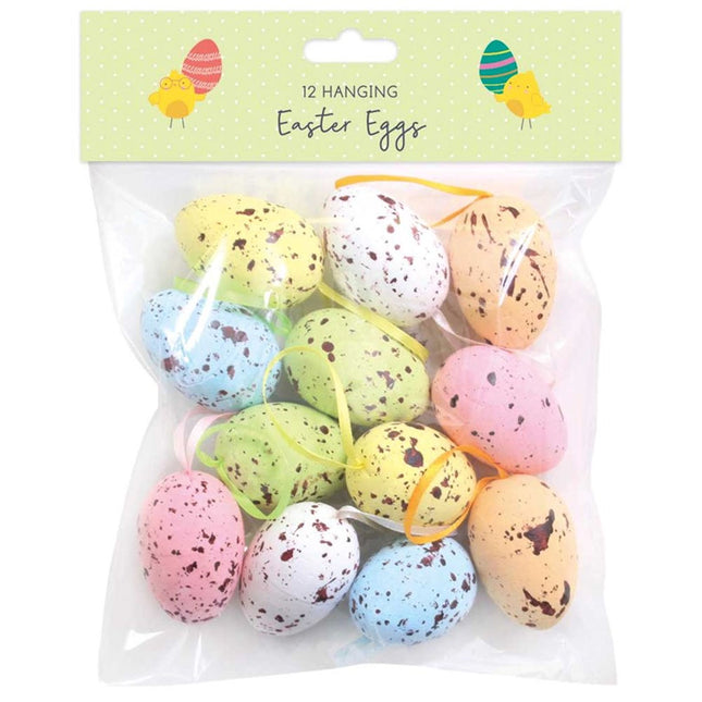 12 Medium Hanging Easter Eggs