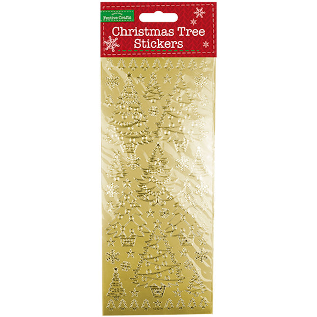 Gold Christmas Outline Stickers