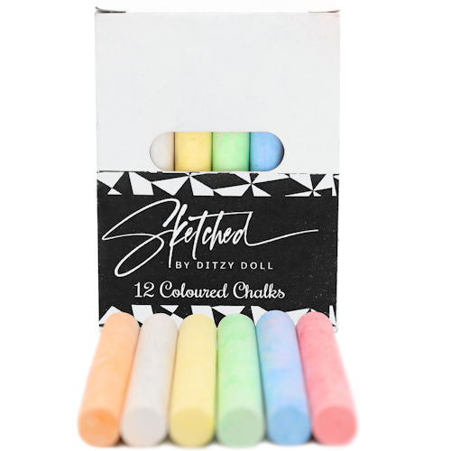 12 Coloured Chalks