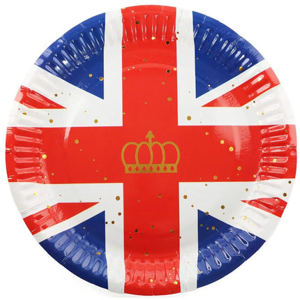 10 Union Jack 9'' Paper Plates