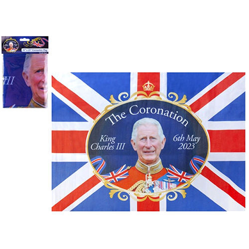 King's Coronation 85cm x 60cm Rayon Flag