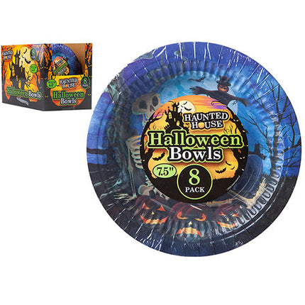 8 Halloween 7.5" Paper Bowls