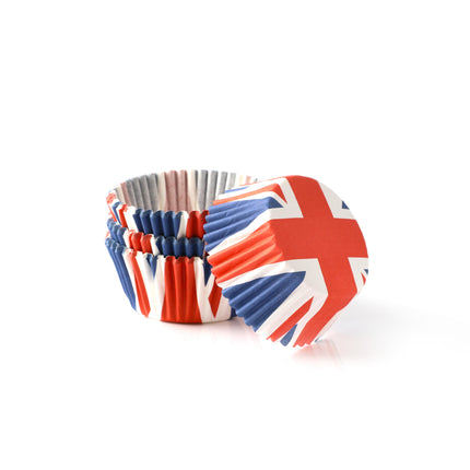100 Union Jack Cupcake Cases