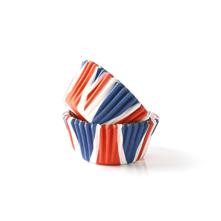 100 Union Jack Cupcake Cases