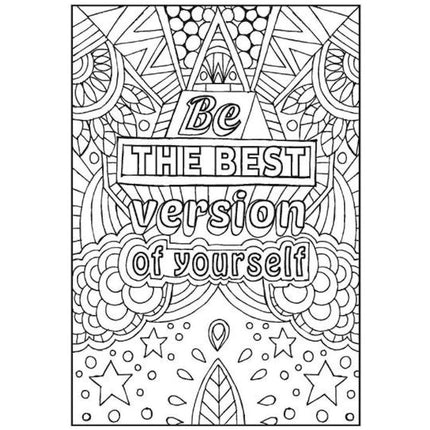 Inspirational Quotes to Colour Book