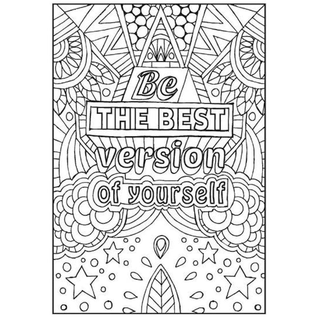 Inspirational Quotes to Colour Book