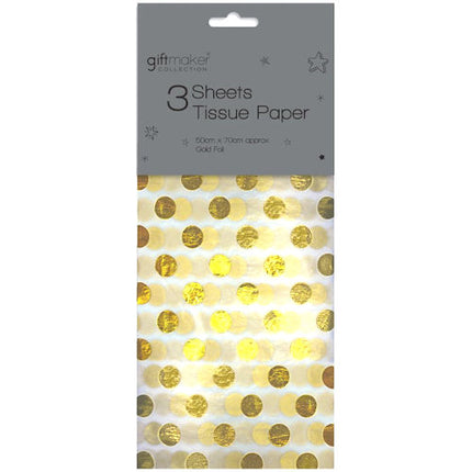 Tissue Paper Gold Foil Spot