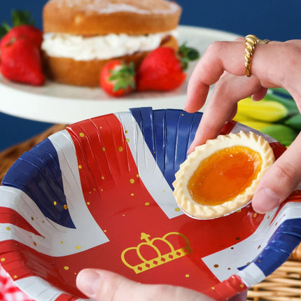 10 Union Jack 7.5'' Paper Bowls