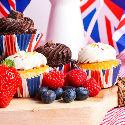 100 Union Jack Cupcake Cases