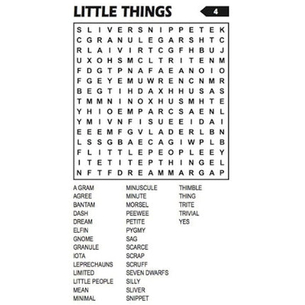Travel Size Word Search Book